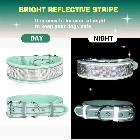 Bling rhinestones dog collar - Picture 5 of 8